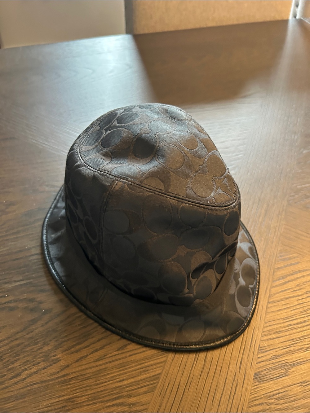 Coach Signature Jacquard Monogram Fedora/Chloche Bucket Hat size small 
LIKE NEW - Picture 6 of 9